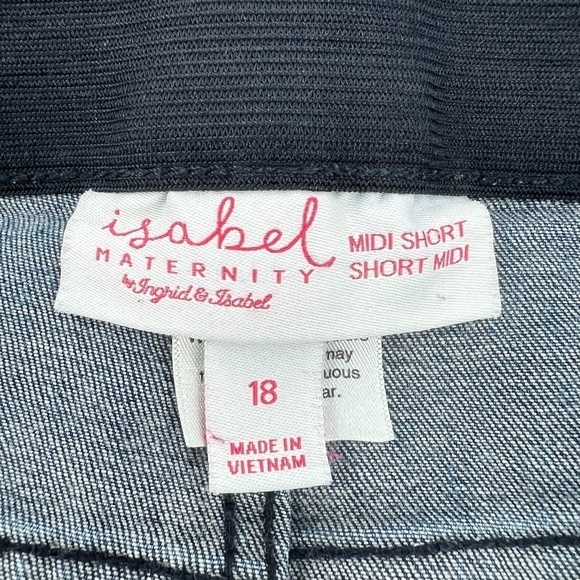 Isabel Maternity Midi Cuffed Hem Jean Shorts Size 18 - Picture 2 of 7